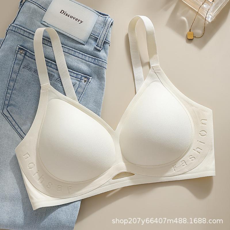 Big breasts show small underwear, women's secondary breasts are anti-sagging, thin breasts are gathered, bras, letter bras.