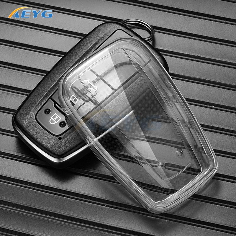 Tpu Car Remote Key Case Cover For Toyota Prius Camry Corolla Chr C-Hr Rav4 Land Cruiser Prado Keychain Accessories