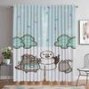 Kitchen Curtains for Camera Pusheens Tulle for Bedroom Blackout Curtain Modern Living Room Curtains 2 Pieces Partition Shades