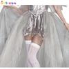 Enchanting Witch White Mesh Wedding Dress Set For Ghost Bride Carnival Costume