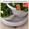 New Vertical Tower Stackable FlowerPot Plastic with Movable Casters Flower Pot Multi-layer Strawberry Planter Tower Home Garden