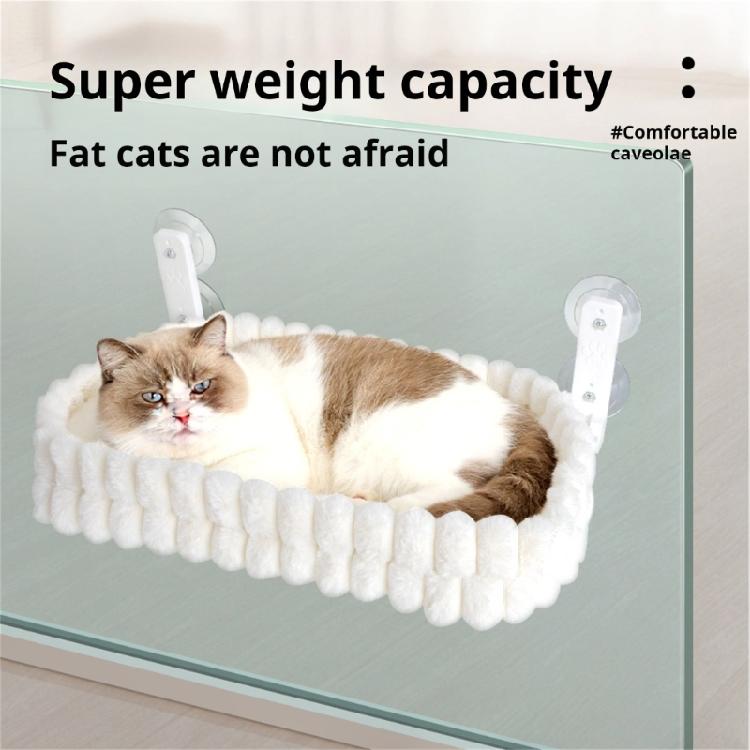 Letto per Gatti Caldo e Confortevole Design Sospeso con Ventosa Copertura Rimovibile Lavabile Struttura Robusta per Uso Interno