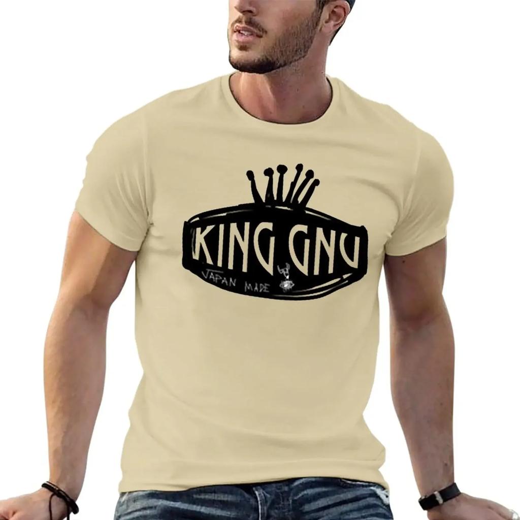 Футболка King Gnu с принтом животного для мальчиков, графические футболки, тяжелые футболки для