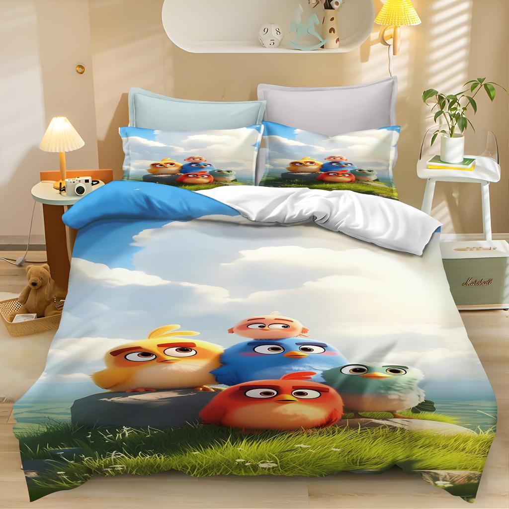 Printed Bedroom Bedding Set Duvet Cover Christmas Gifts Comforte Cartoon With Pillowcase Children's  Suitable and Adults