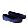 Grape Mom Studiolee Extravagant Satin Temperament Square Head Cross Strap Versatile Ballet Single Shoes Women's Spring and Autumn 2025