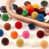 Colored Half-Round Flocked Mushroom Buttons: Plastic Sweater, Cardigan & Children's Decorative Accessories