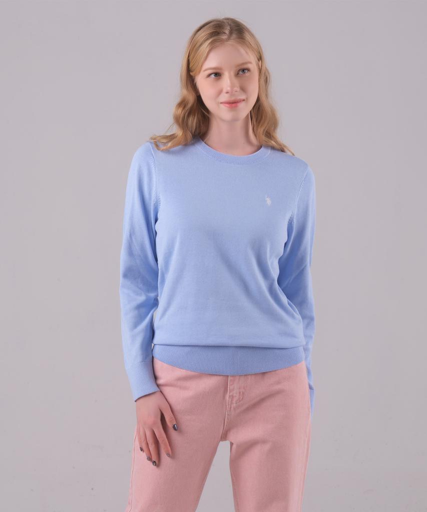USPOLOASSN Spring Plain Round Knit_Sky Blue