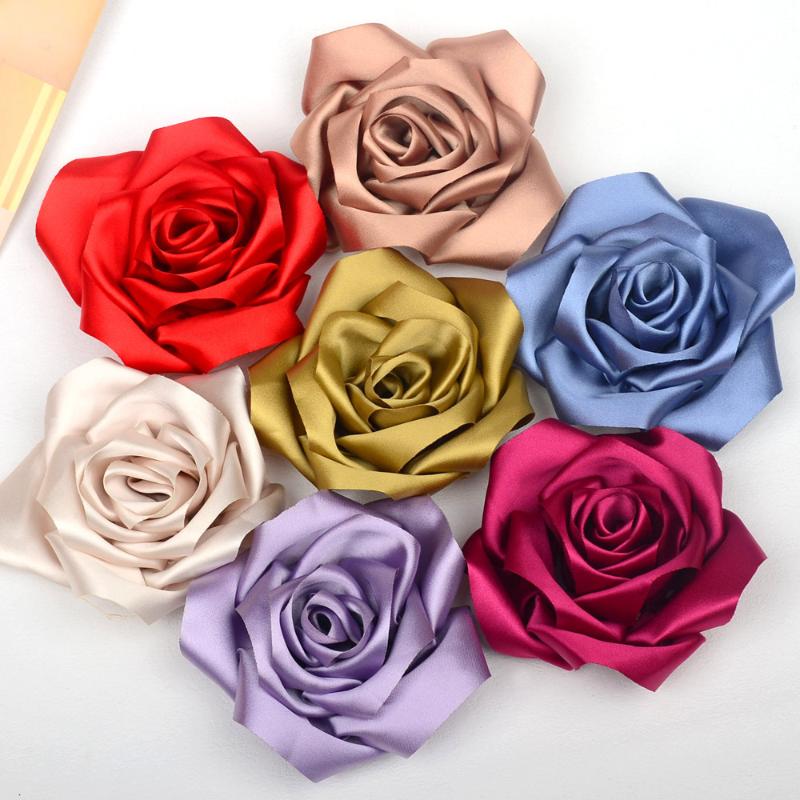 Exaggerate Multi-Layer Fabric Rose Flower Brooch For Women Girl Magazine Wedding Shoot Accessory Pin Dress Suit Corsage