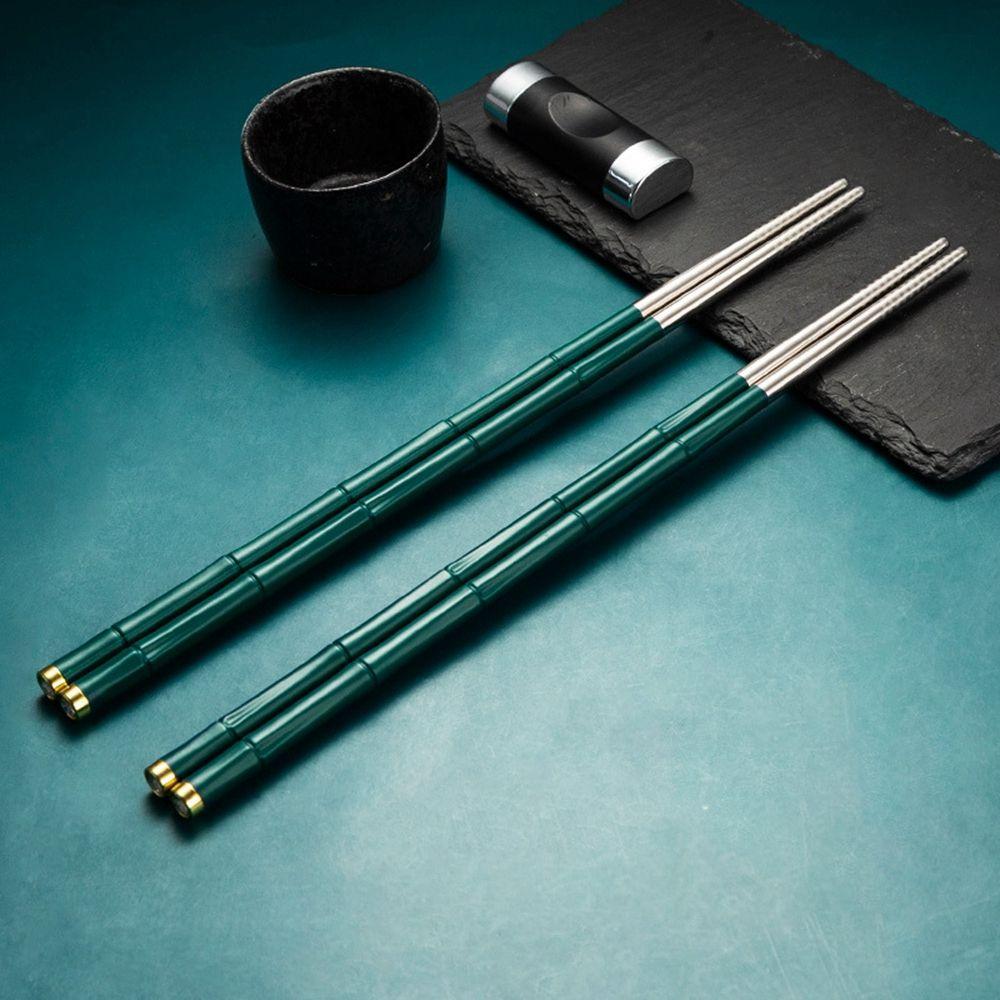Steel Non-Slip Food Sushi for Home Dining Kitchen Tool Chopsticks Metal Chopsticks Tableware