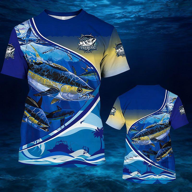 Summer Hunting Fishing 3D Print T-Shirts Men Women Casual Short Sleeve T Shirt Harajuku Y2K Top Streetwear Tees Men's Clothing