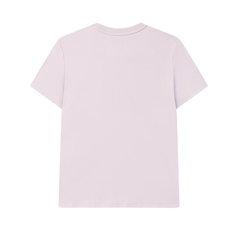 Fila Heritage Breathable Lightweight Stretch Soft Casual Fashion Versatile Floral Logo Loose Fit Pullover Short Sleeve T-Shirt F11W538112FVT