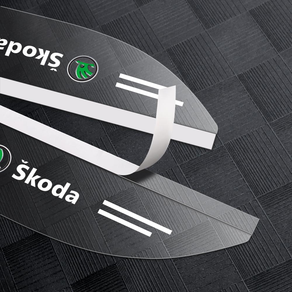 Car Rear View Mirror Rain Eyebrow Cover Sun Shade Protector For Skoda Octavia Mk3 Fabia 2 Superb 2 Kamiq Kodiaq VRS