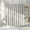 Minimalist Branch Shower Curtain Gray Botanical Pattern Bathroom Decor Waterproof Curtains Elegant Home Style