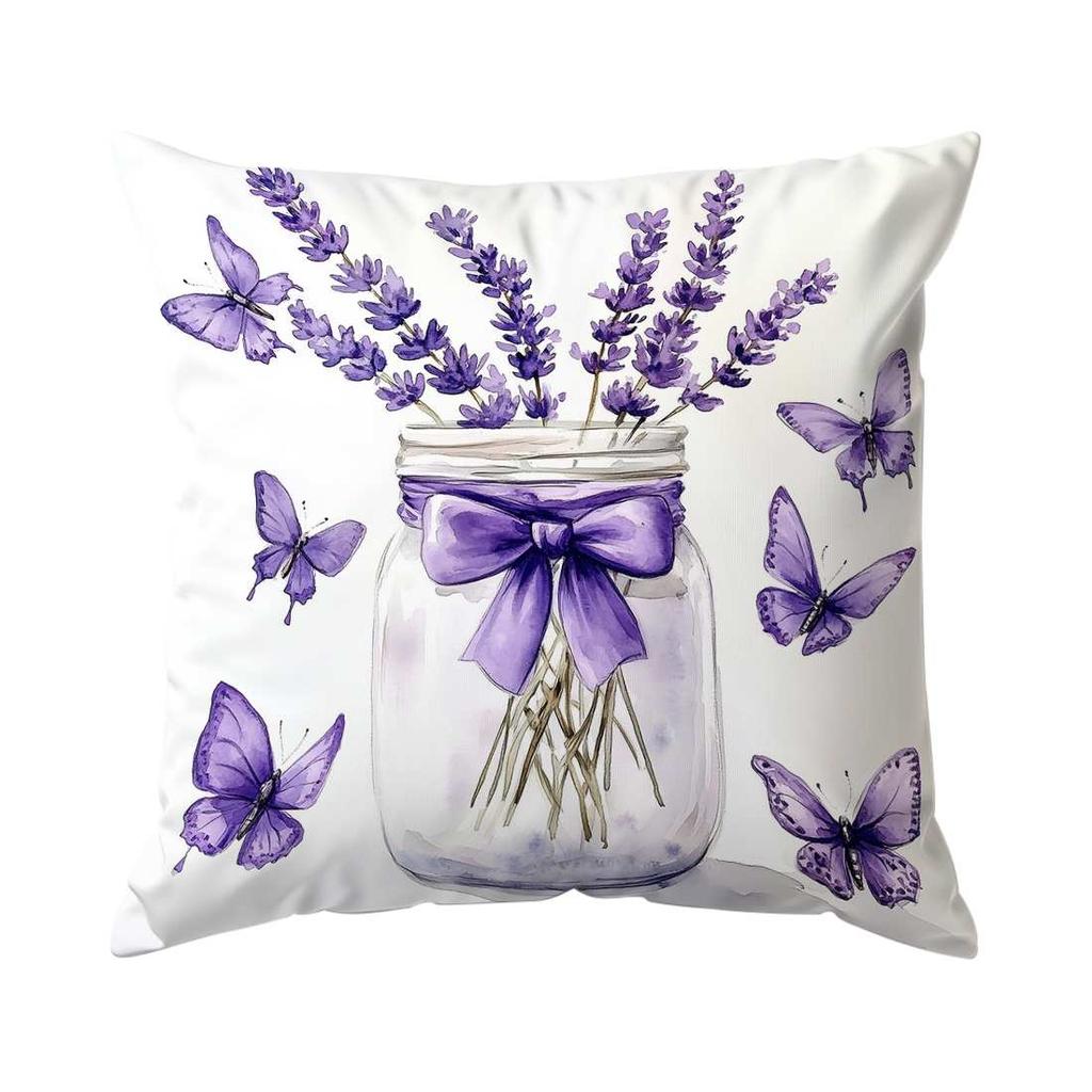 Heimdeko Bettwäsche Fantasie Lavendel Fahrradmuster Heimdeko Kissenbezug Wohnzimmer Sofa Polyester Kissenbezug