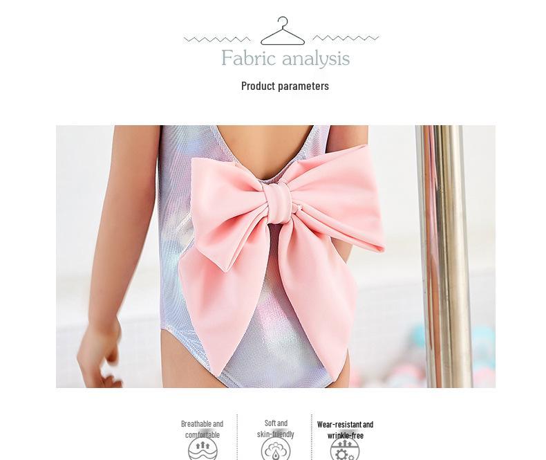 Bright Crystal Princess Mermaid Swimsuit – Cute Korean Skirt Style for Girls