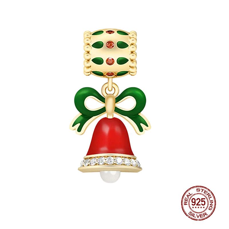 Original Charms Copper Christmas Series Elk Charm Bead Fits 3Mm Original Bracelets For Women Diy Fine Jewelry Gifts