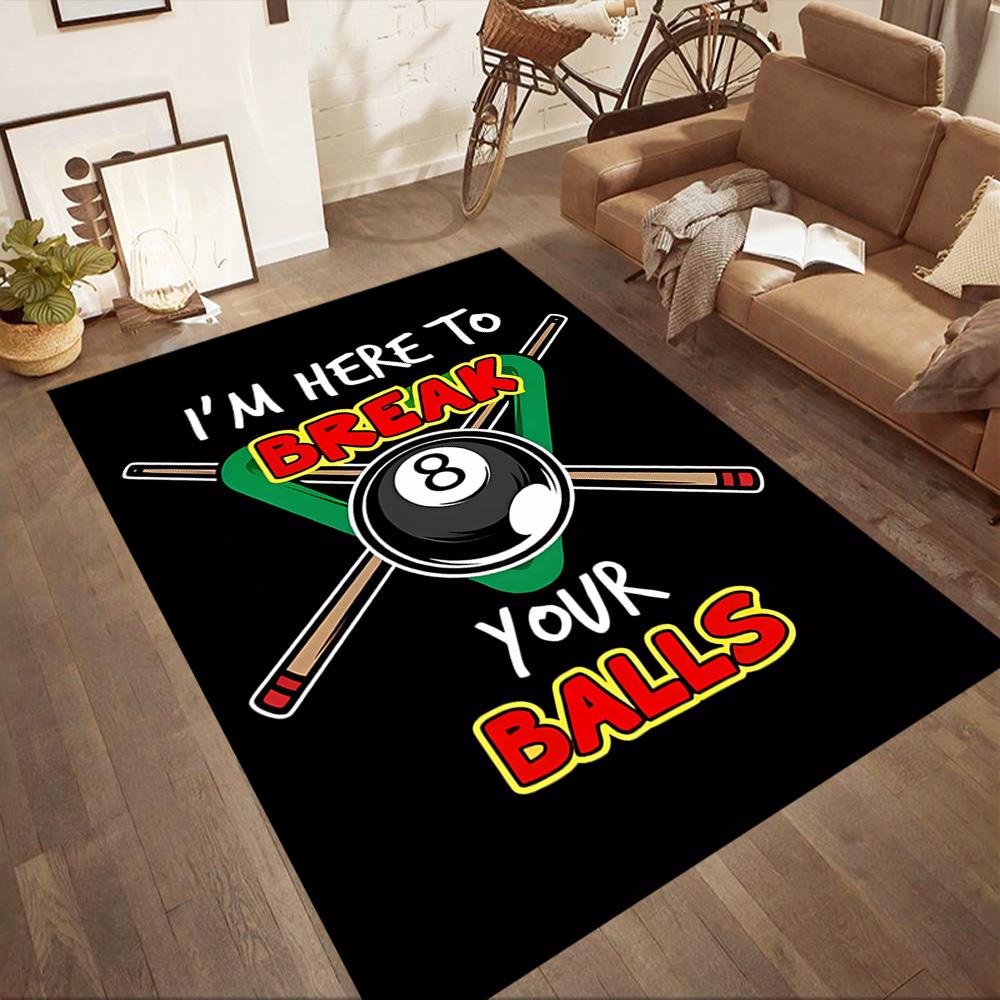Pool Table Setup Floor Mats for Living Room, Bedroom and Room Decoration Are Suitable for Gifts.