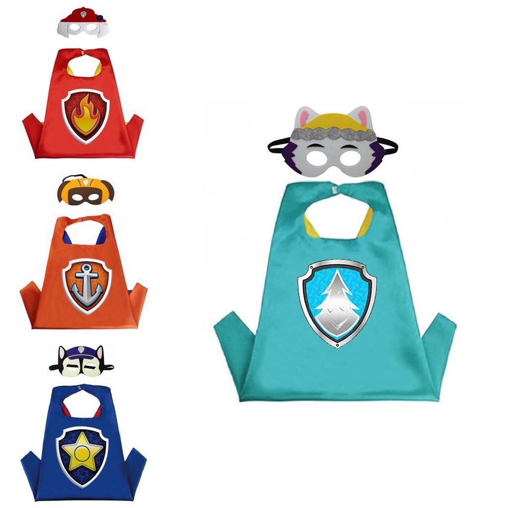 Livligt Paw Patrol Tecknad Kostym Cape Och Mask Set För Barnkalas Och Lek