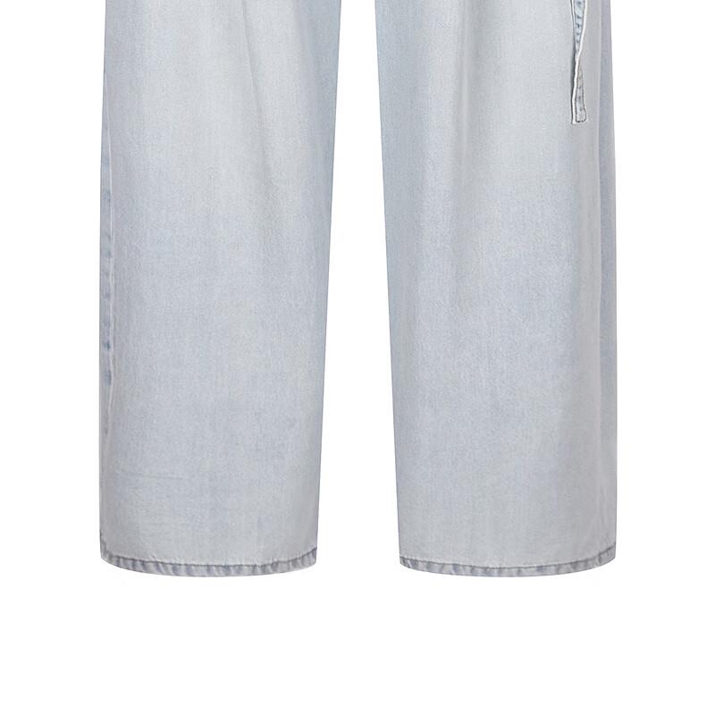 LESS 2025 Spring Lyocell Wide-Leg Jeans