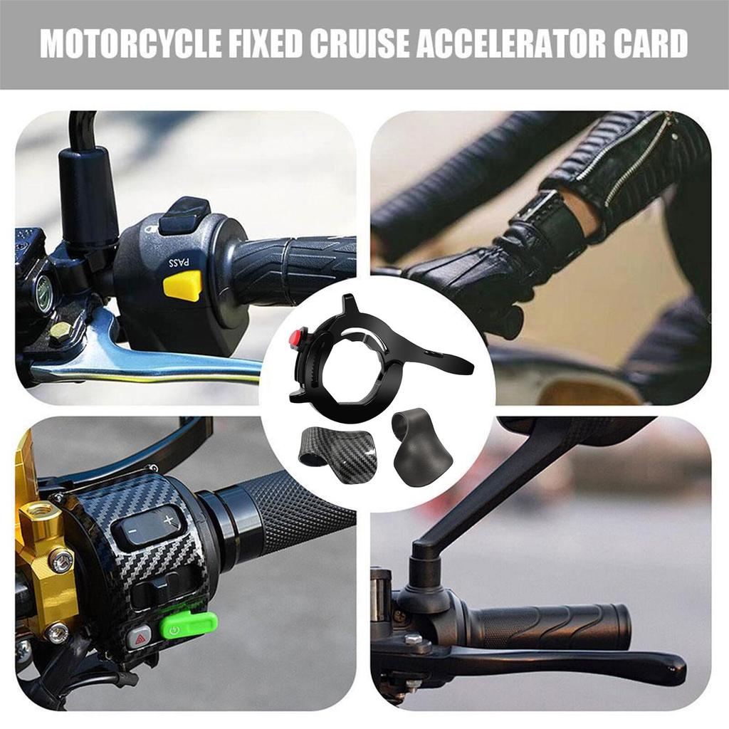 For Generic Motorcycle Cruise Control Throttle Lock 3 Pieces Motorcycle Cruise Control Throttle Clamp Cycling Supplies For