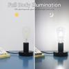 Polished Metal Desktop Lamp Base E26 E27 Bulb Holder Heavy Duty On Off Switch Replacement Secure Fit