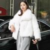 Women's Loose Lapel Faux Fur Coat, Fashion Solid Color Elegant Warm Furry Outwear For Women, European American Style Crossborder Female Jacket