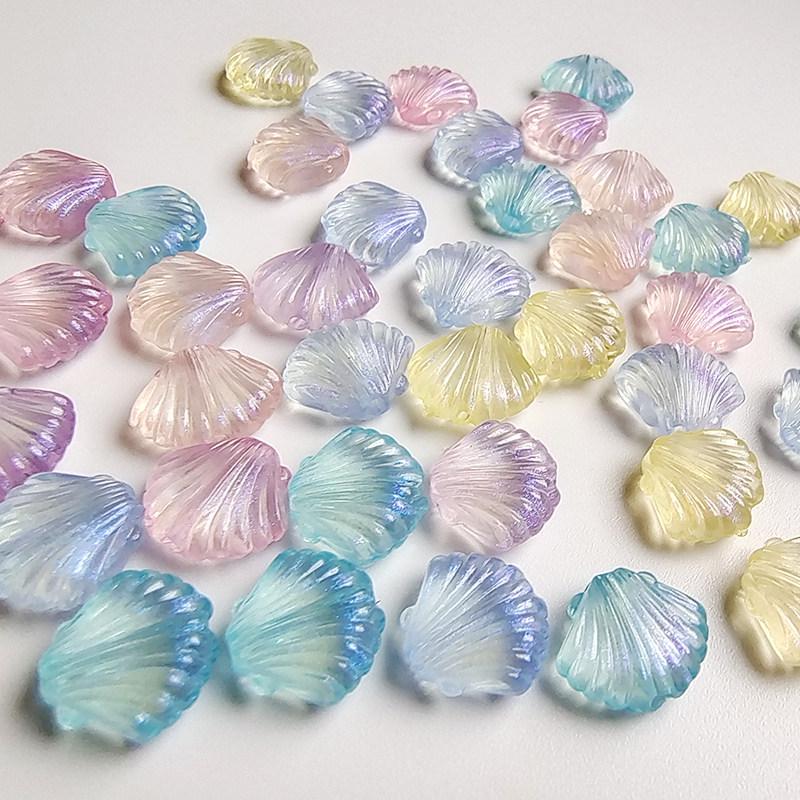 Colorful Blue Tear Drop Acrylic Shell Beads for DIY Jewelry and Accessories