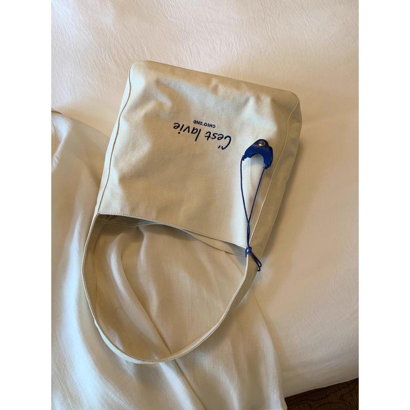 

South Style Mid-Year Feedback Chio2nd Neon Sweetheart Tote Bag Women Simple Canvas Bag Commuter Shoulder Bag Beige White