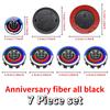 7Pcs 50th Anniversary Fiber Black Car Hood Front Rear Trunk Emblem Badge For BMW F20 E36 E46 X6 M4 E60 E93 E87 G01 G20 X3 X5 F30 FV7