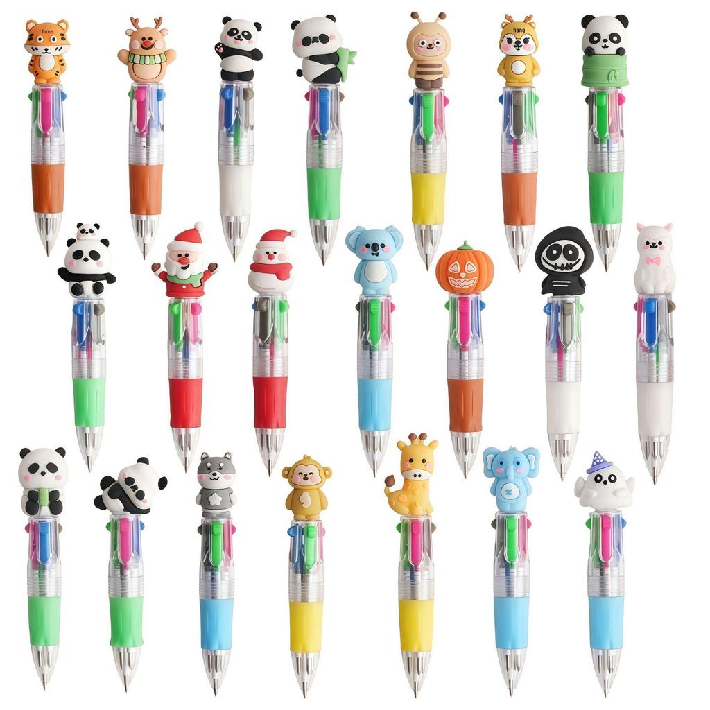 Cross-Border Halloween Cartoon Multi-Color Mini Ballpoint Pen - Cute Four-Color Stationery for Students