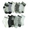12 Pair/set Baby Girl Boy Anti-slip Socks Children Elastic Knit Socks Cotton Socks