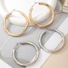 Big Earrings Exquisite Elegance Simple Wind Golden Yellow Silver Gray Alloy Material Daily Commuting Versatile Earrings