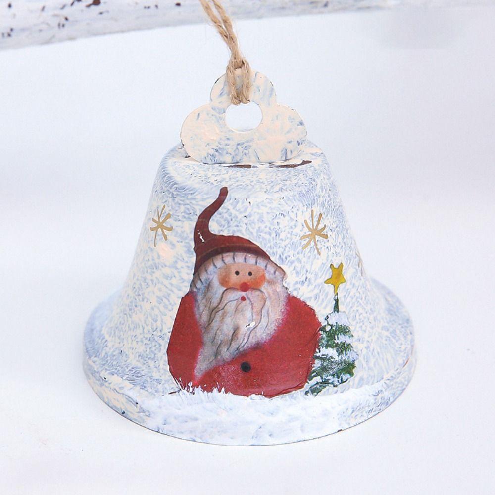 

Metal Paint Big Christmas Bells Window Decor Christmas Tree Hanging Ornament Christmas Supplies white-2