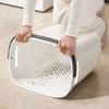 Large Capacity Dirty Clothes Basket with Handle Portable Bathroom Laundry Basket Hollow Storage Box Multifunction
