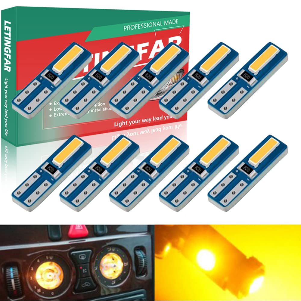 

Светодиодная лампа T5 для приборной панели, Лампа T5, Светодиод T5, 74, 73, 2723, 2721, Светодиод W3W оранжевый