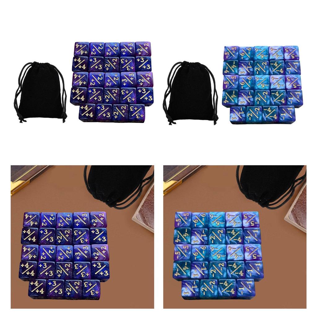 24 Pieces Dices Counter Token Dice Card Game Dices Math Manipulatives Dice Tracking Counter Dices Math Teaching for Kids Toys