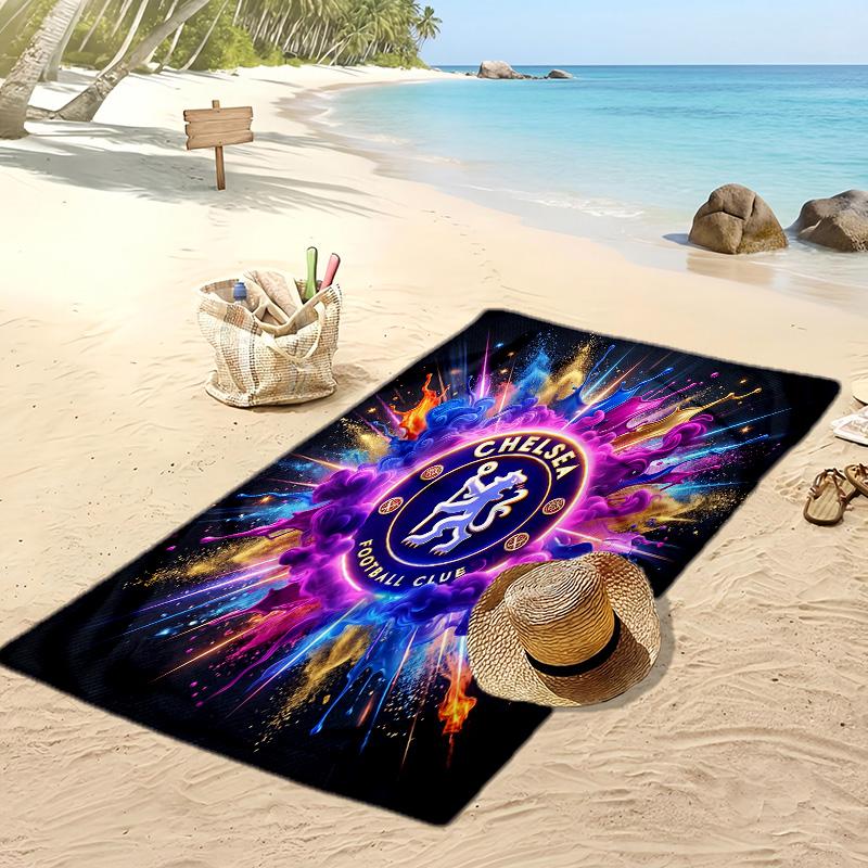 Chelsea FC Printed Beach Towel Quick Dry Soft TowelPortable Large Rectangular Beach Blanket for Travel Swimming Pool