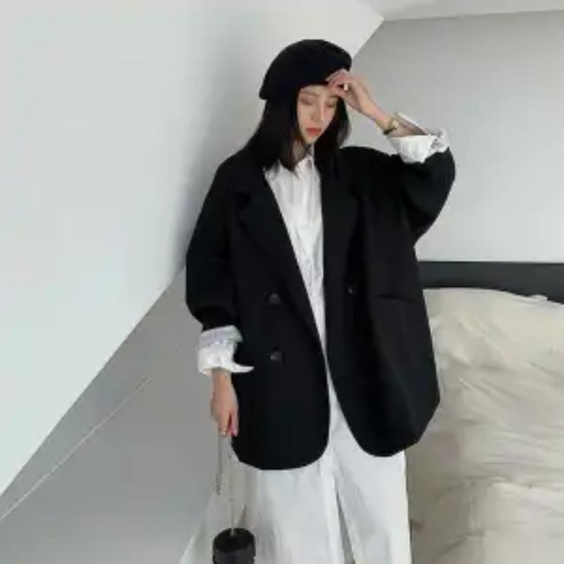 Versatil Loose Fit Slimming Medium Length Suit for Women Small Stature Suit Jacket for Women Korean Version