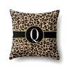 Polyester Pillow Case Leopard Print Decoration Home 26 English Letter Printing Pillow Case