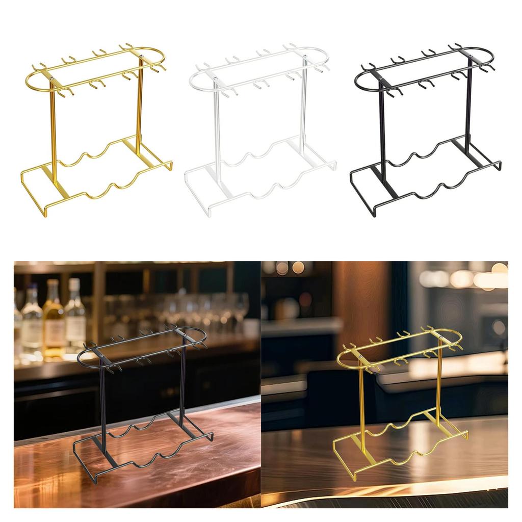 Countertop Wine Glass Holder Freestanding Desktop Goblet Rack Wine Rack for Dining Room, Kitchen, Restaurant, Home, Wine Cabinet