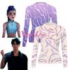 KDPop KPDH Rumi Jinu Cosplay Tatuaż Góra Kostium Dziecko Kobiety Mężczyźni Przebranie Diabeł Tatuaż Koszulka Bielizna Strój Halloweenowy Garnitur
