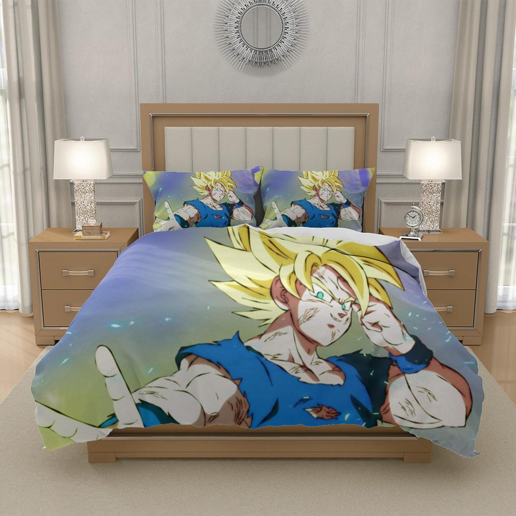 G-Goku D-Dragon B-Ball Z-Z Anime Duvet Cover Bedding Set 3pcs Soft Microfiber Teen Bedroom Decor Twin Full Queen King, US EU UK AU DE Sizes