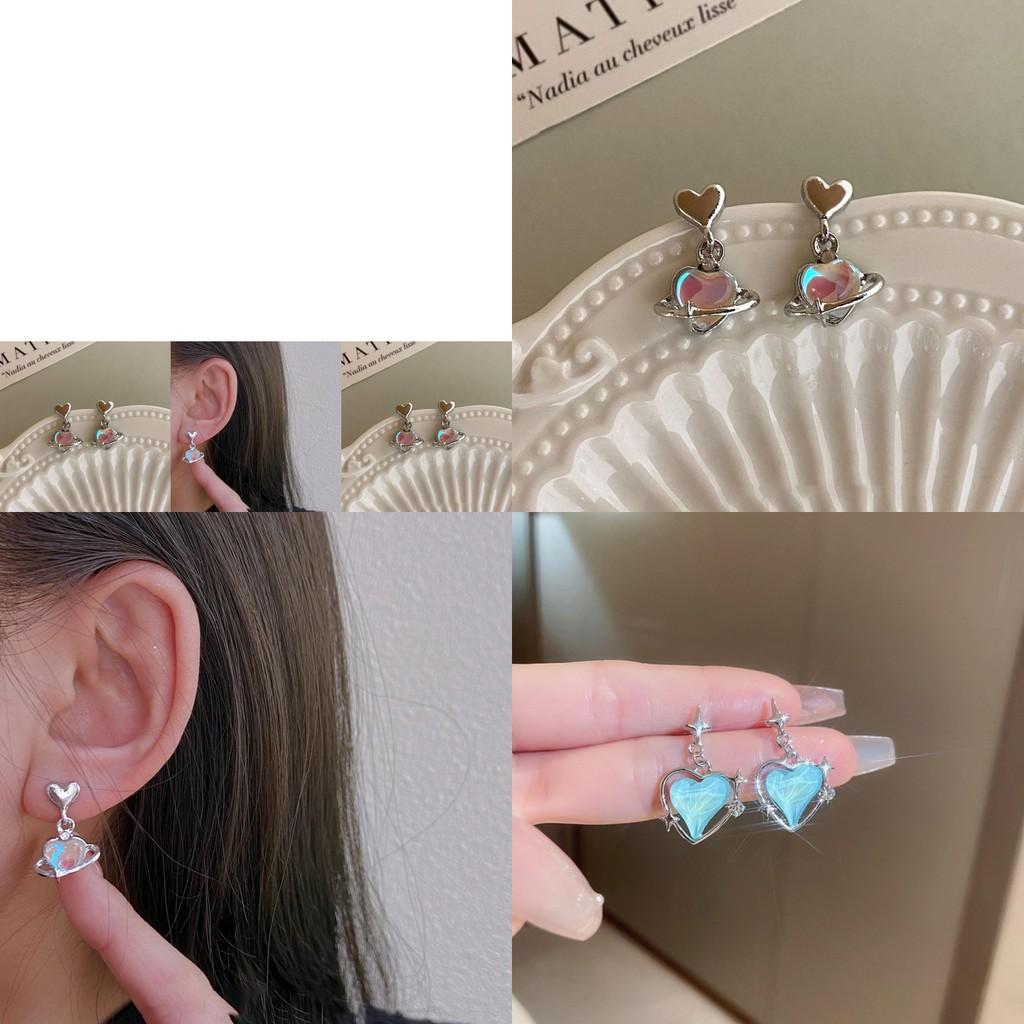 Creative Heart Star Earrings For Women 2023 Fashionable Alloy Plated Jewelry