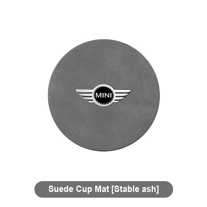 Fashion Car Water Cup Mat Suede Non-Slip Coaster Accessories For BMW Mini Cooper F54 F55 F56 R56 R60 SONE Roadster Clubman Coupe