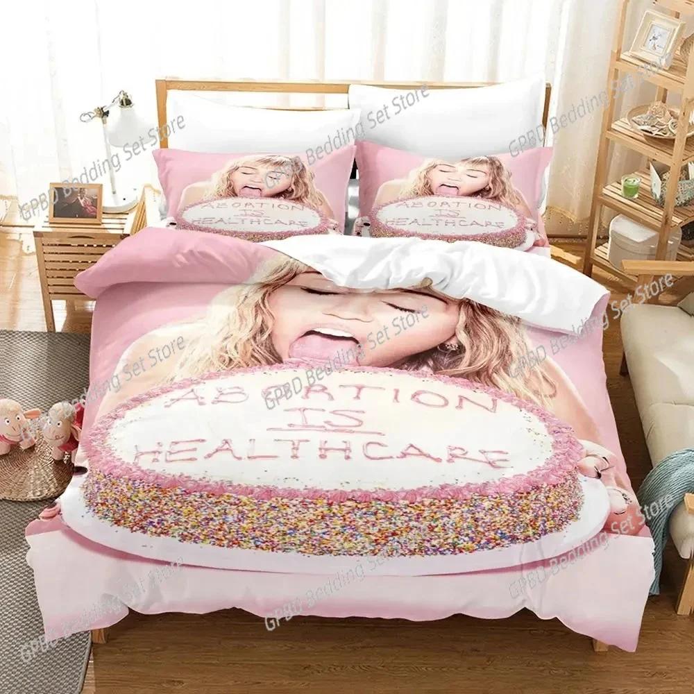 

Singer Miley Cyrus Beding Set For Bedrom Soft Modern Bedspreads Comefortable Children Kids Soft Duvet Cover Comfortable Quilt Cover And Pilowcase 100*200cm Single