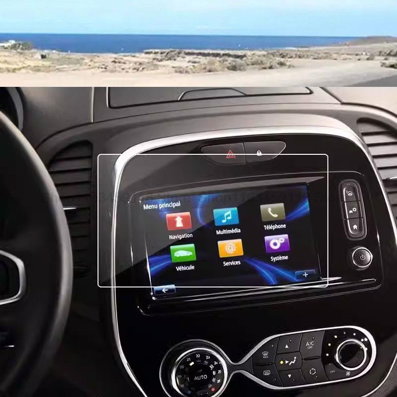 Tempered Glass Screen Protector for Renault Captur 2015-2018  7 Inch Car GPS Navigation  Interior Anti-scratch Accessories