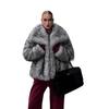 New autumn and winter fox fur coat women's big lapel collar Internet celebrity imitation fur coat fashion silver fox environmentally friendly fur