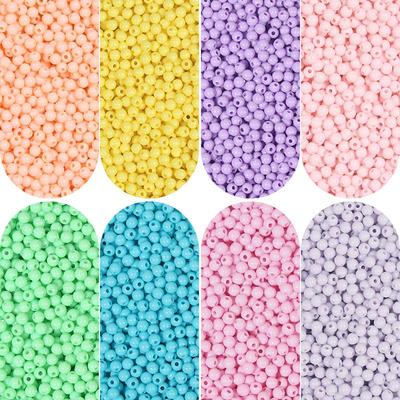 4mm Solid Color Acrylic Round Beads for DIY Handmade Jewelry & Bracelet Accessories