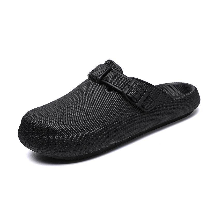 EVA Shoes for Men Summer Closed-toe Sandals Mens Non-slip Soft Bottom Beach Shoes Garden Clogs Bukle Strap