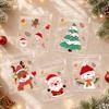 100 Stück Weihnachts-Geschenktüten Cartoon-Weihnachtsmann Xmas-Baum-Designs Transparente Selbstklebende Kekstüten Für Weihnachtsdekorationen